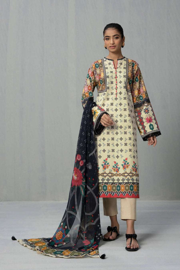 Sapphire Unstitched Lawn '25 3Pc Embroidered Lawn Suit | U3 PP22V5-7WS