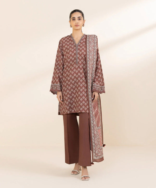 Sapphire 2Pc Embroidered khaddar Suit - U2DDY24V88