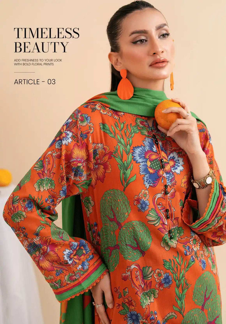 SIBINA Unstitched Luxury Lawn 3PC - A12