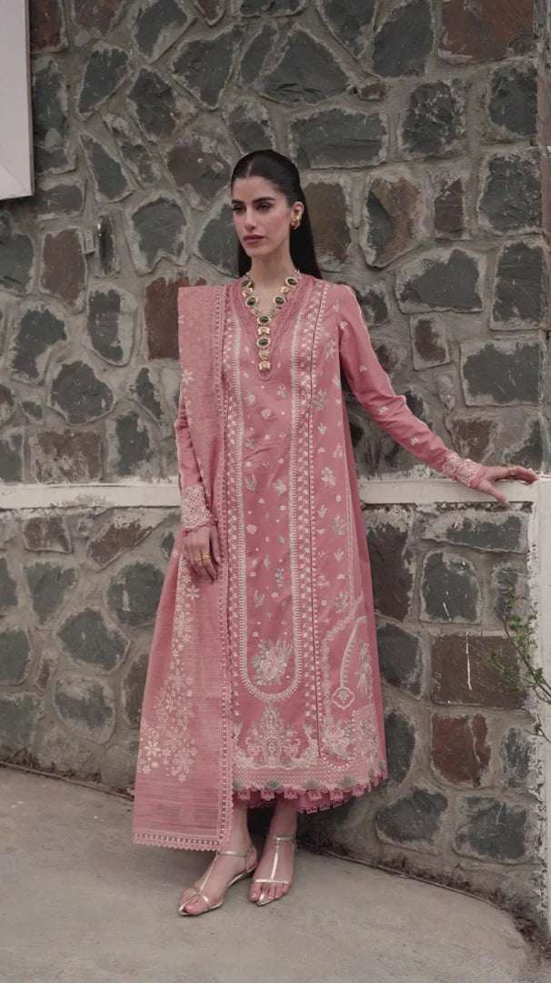Qalamkar 3PC Qlenikari Lawn'25 | DC-03 Moya