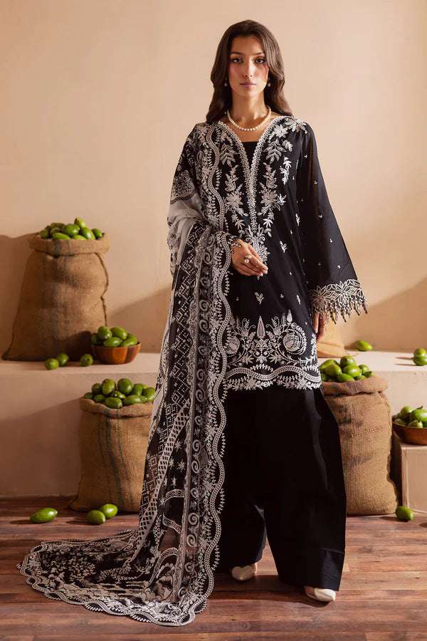 Nureh 3Pc Embroidered Lawn Suit with Chiffon Dupatta | NE-163