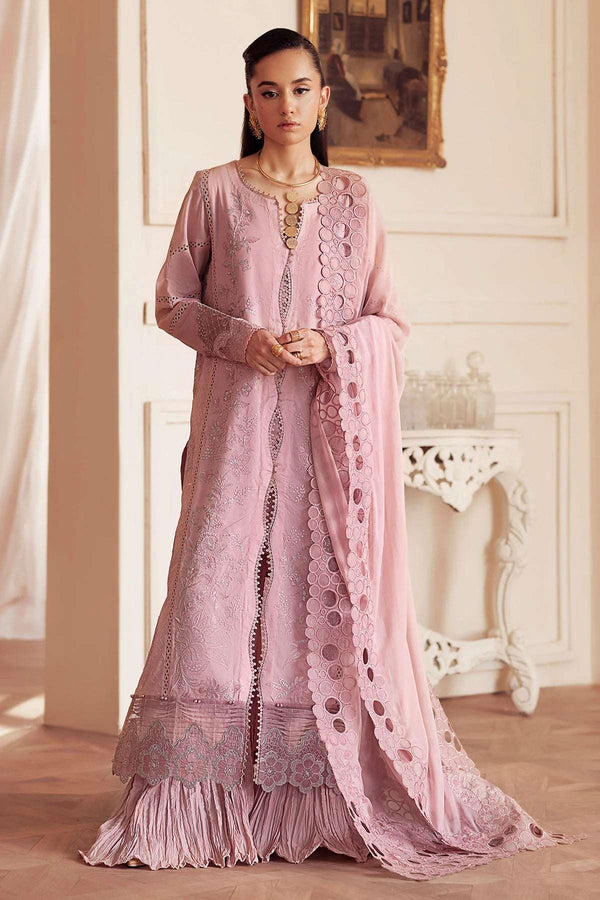 Nureh 3Pc Embroidered Lawn Suit with Chiffon Dupatta | FE-10