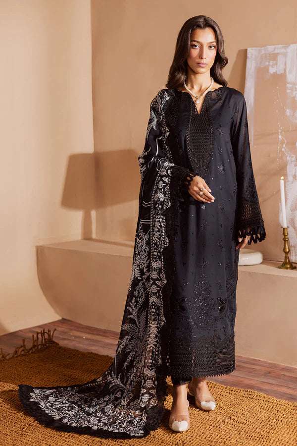Nureh 3Pc Embroidered Lawn Suit with Chiffon Dupatta | NE-164