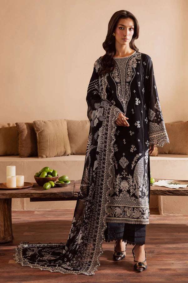 Nureh 3Pc Embroidered Lawn Suit with Chiffon Dupatta | NE-167