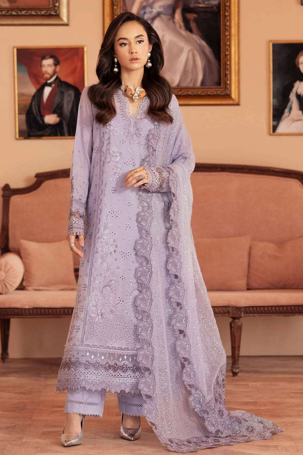 Nureh 3Pc Embroidered Lawn Suit with Chiffon Dupatta | FE-08