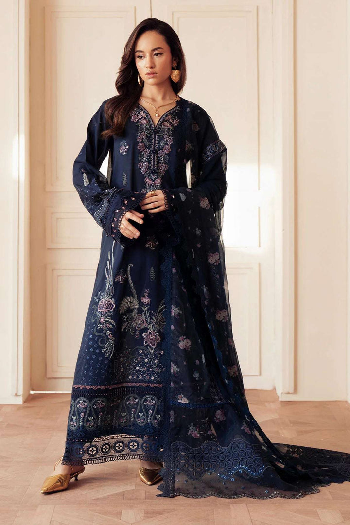 Nureh 3Pc Embroidered Lawn Suit with Chiffon Dupatta | FE-09