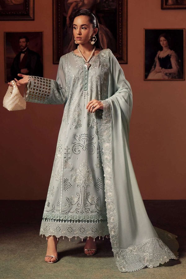 Nureh 3Pc Embroidered Lawn Suit with Chiffon Dupatta | FE-11