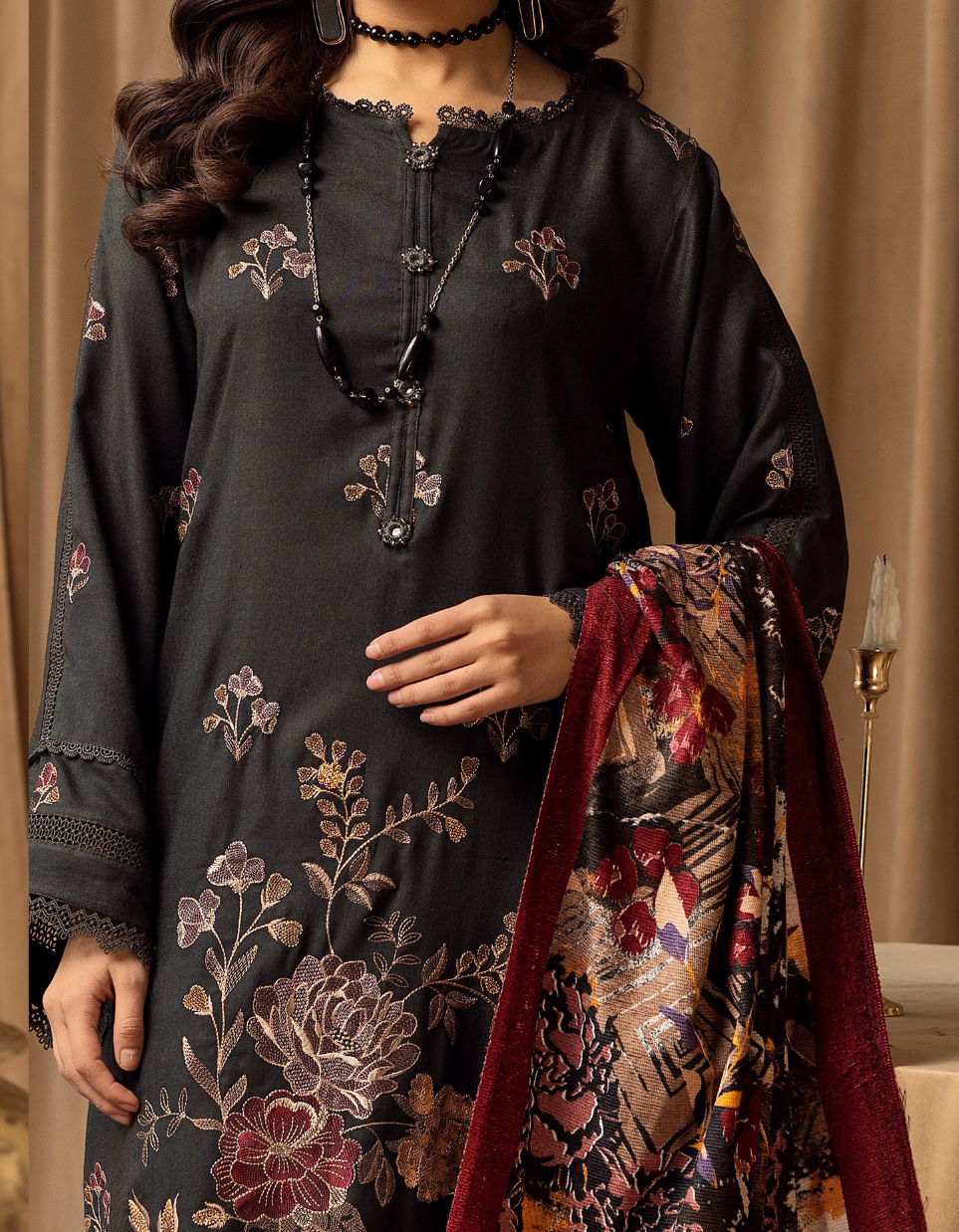 MEHARMA by KHOOBSURAT Peach Leather Embroidery Collection 04