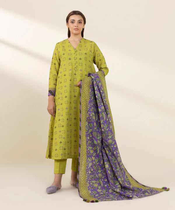 Sapphire 3Pc Printed khaddar Suit - U3PDY24V719