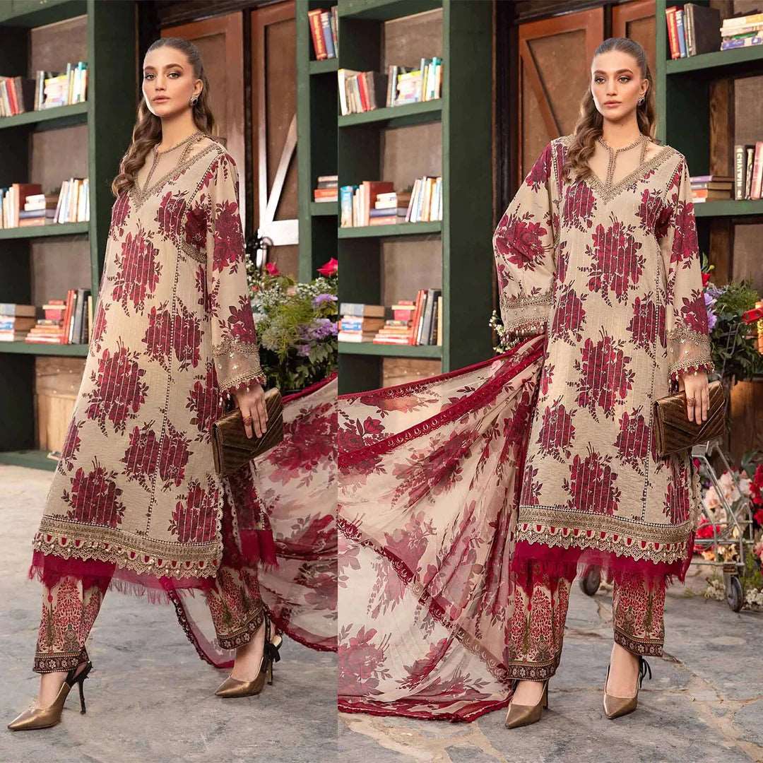 Khaddar 3PC With Khaddar Printed Shirt & Trouser-917