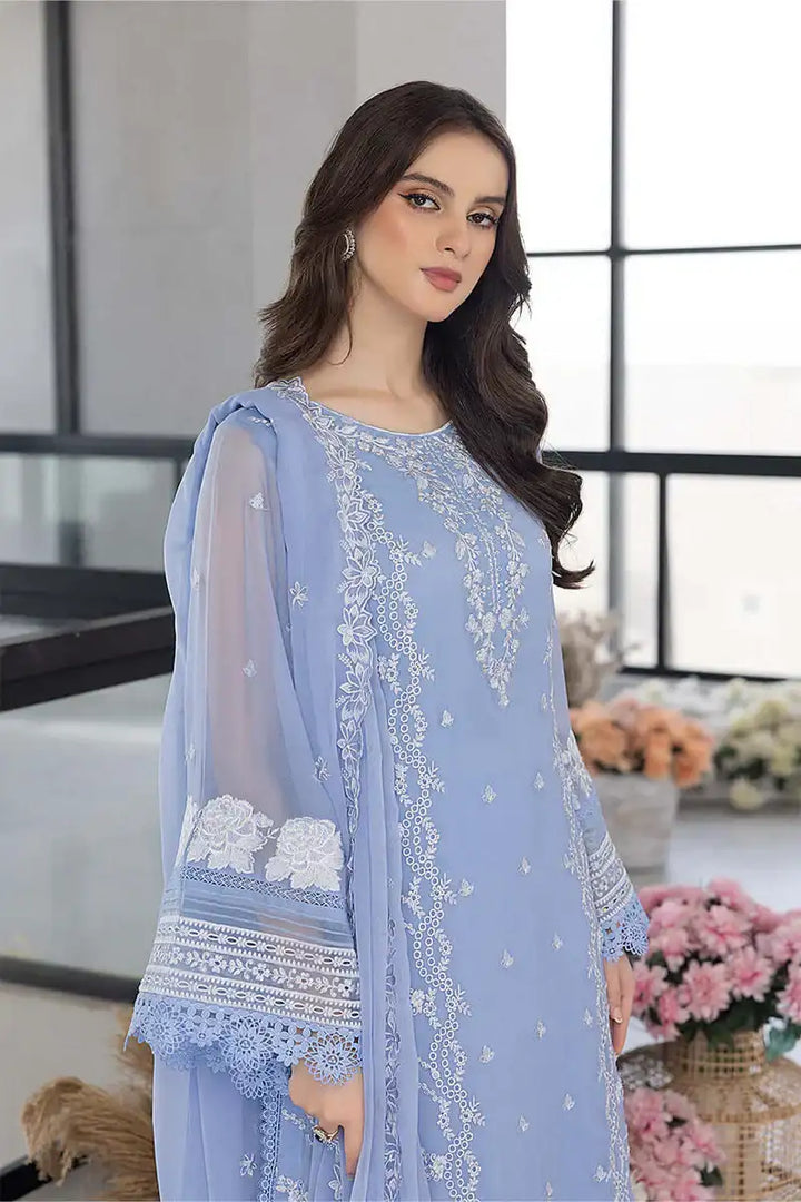 Azurr Organza 3PC Unstitched – Pure Elegance