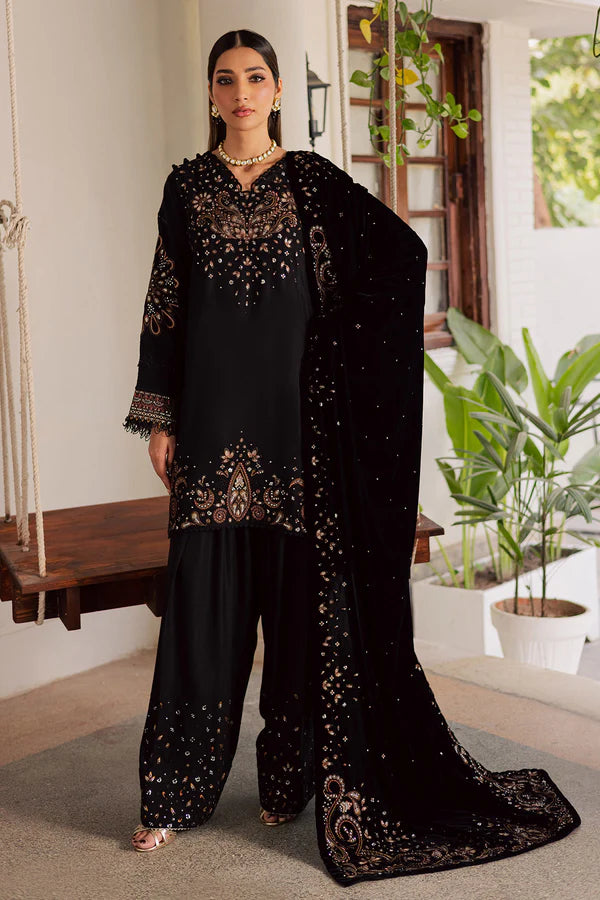 Nureh 3PC Embroidered Leather Peach Collection | NE-202