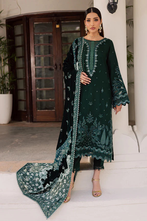 Nureh 3PC Embroidered Leather Peach Collection | NE-199