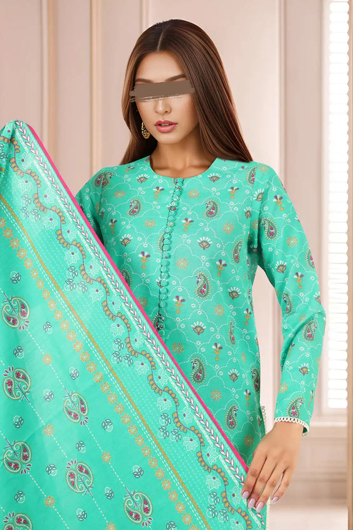 SAYA Unstitched Printed Cotton Khaddar 3 Piece