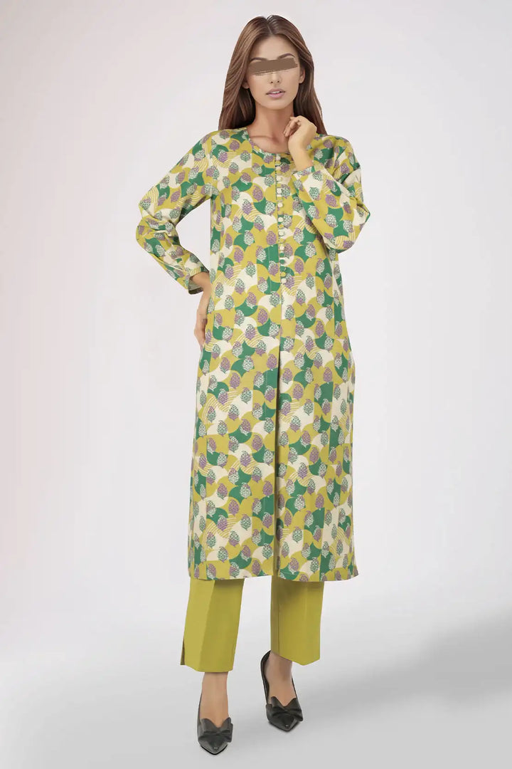 SAYA Unstitched Printed Cotton Khaddar 3 Piece