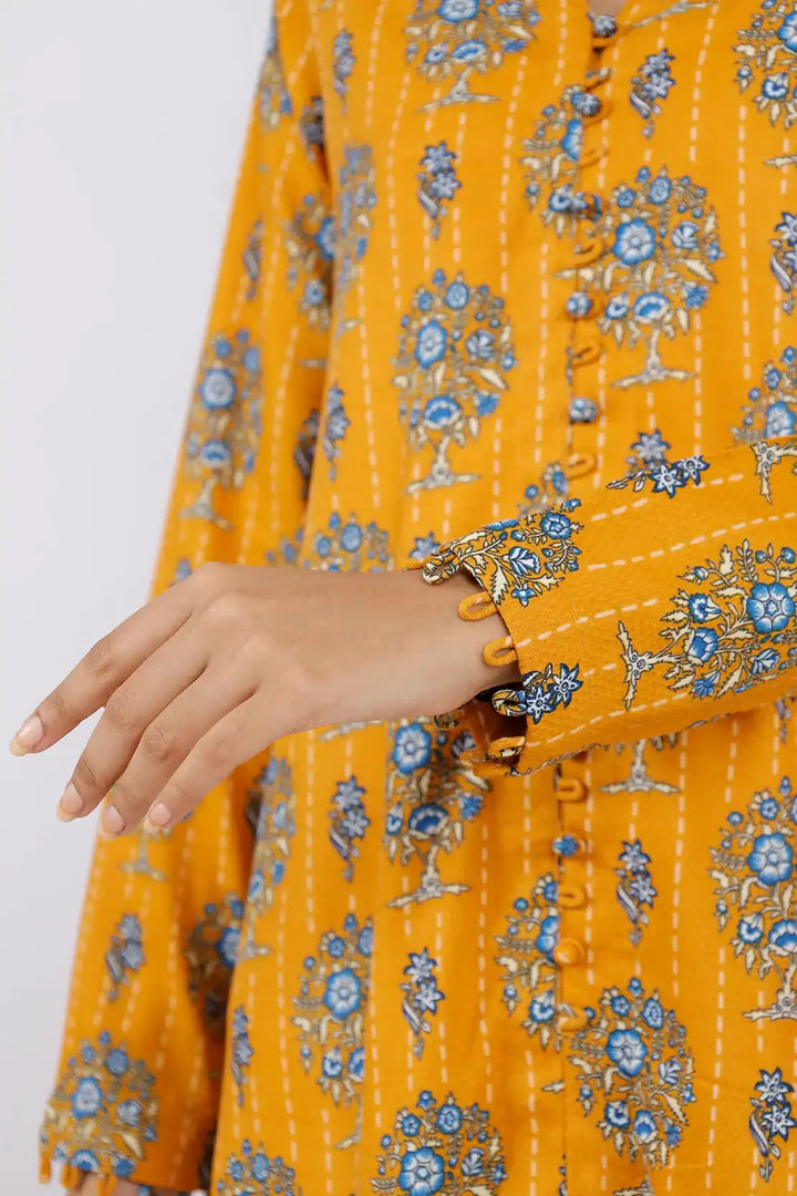 SAYA Unstitched Printed Jacquard Khaddar 3 Piece