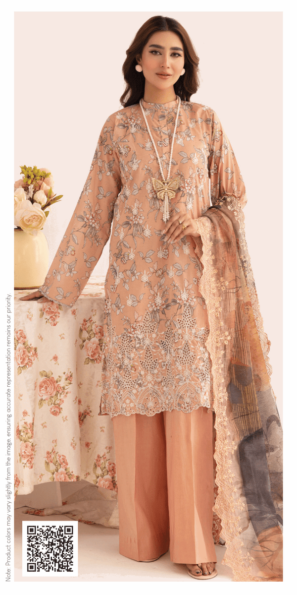Zohra Digital Printed Schiffli Embroidered Lawn Suit | 5376 FALAK