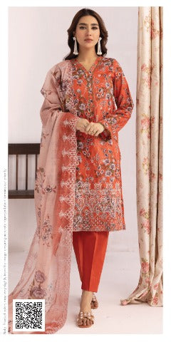 Zohra Digital Printed Schiffli Embroidered Lawn Suit | 5377 NURA