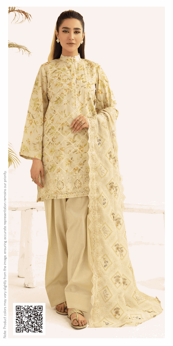 Zohra Digital Printed Schiffli Embroidered Lawn Suit | 5379 ZIYA