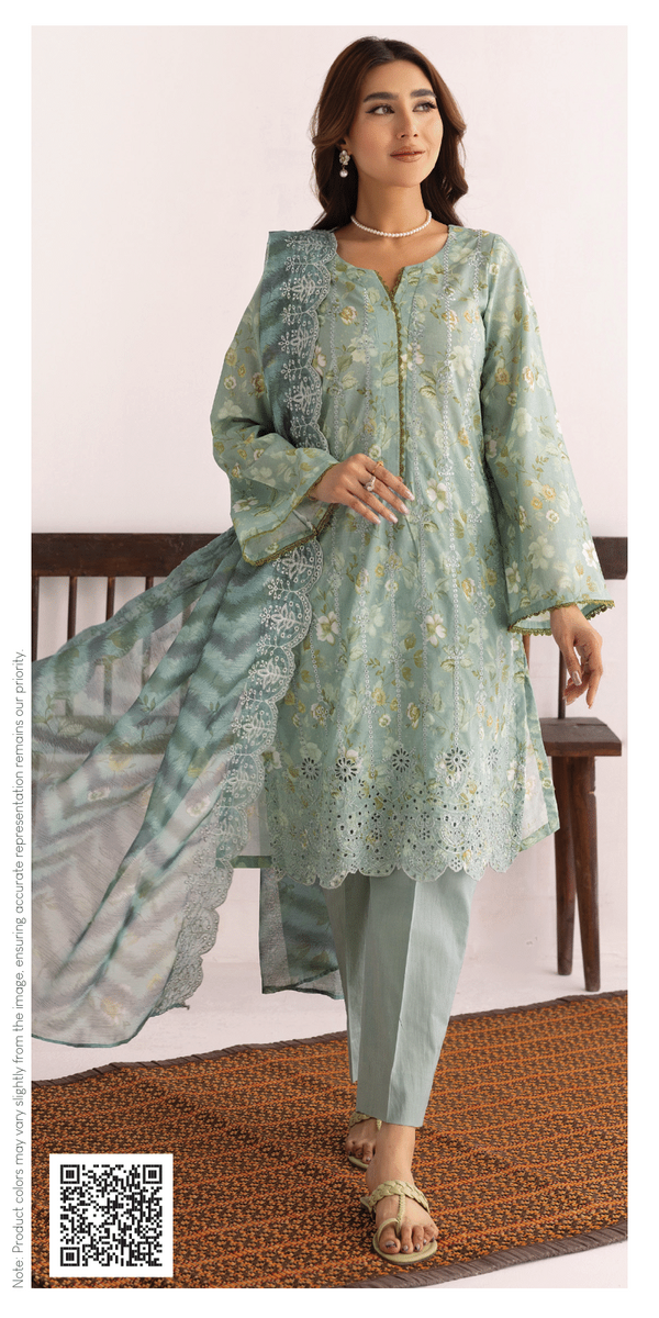 Zohra Digital Printed Schiffli Embroidered Lawn Suit | 5380 YALINA