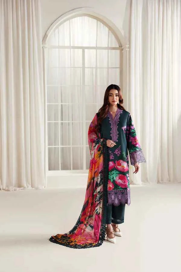 NAQSH 3PC Digital Printed Filament Viscose  - 00182