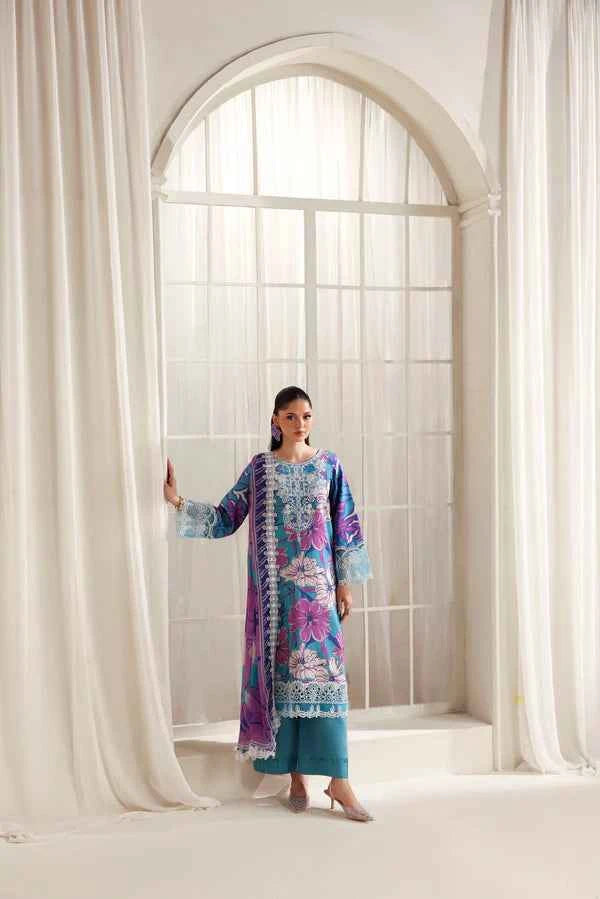 NAQSH 3PC Digital Printed Filament Viscose  - 00183
