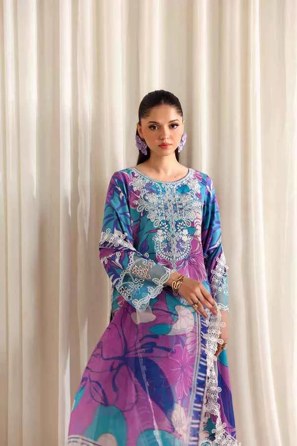NAQSH 3PC Digital Printed Filament Viscose  - 00183