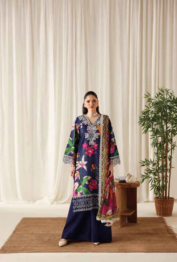 NAQSH 3PC Digital Printed Filament Viscose  -00190