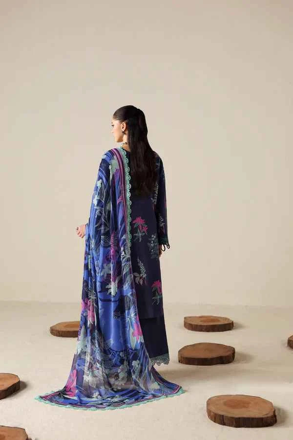 NAQSH 3PC Digital Printed Filament Viscose  - 00179