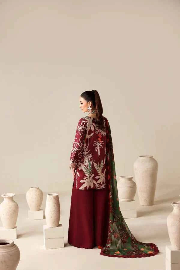 NAQSH 3PC Digital Printed Filament Viscose  -00186