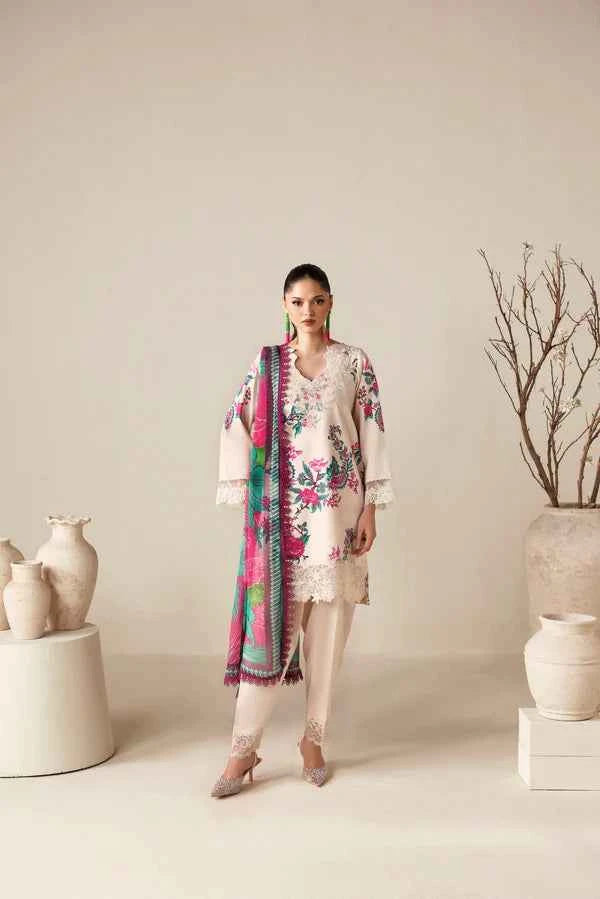 NAQSH 3PC Digital Printed Filament Viscose  -00187