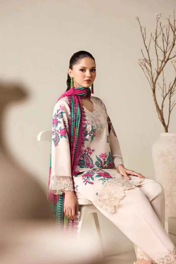 NAQSH 3PC Digital Printed Filament Viscose  -00187