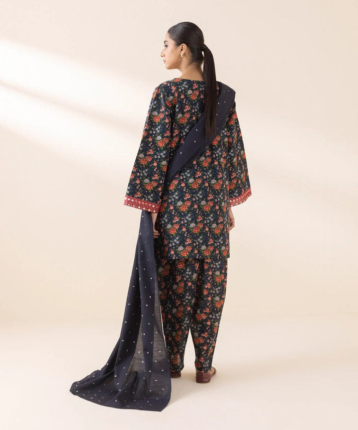 Sapphire - 3Pc Embroidered Light Khaddar Suit - 2SDF24V421 US - RUBAB CLOSET