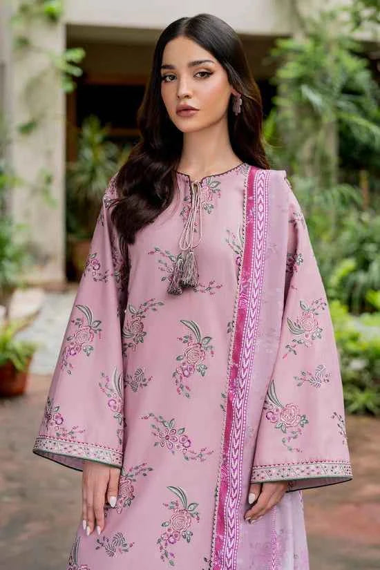 Winter's 3PC Dhannak Embroidered Shirt with Digital Printed Shawl-288  Description: - RUBAB CLOSET
