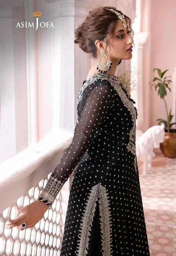 Asim Jofa Chandani Luxury Chiffon Embroidered Unstitched Suit