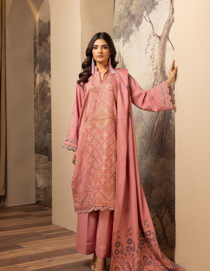 Dastoor Embroidered Karandi Collection by Khoobsurat  D-301