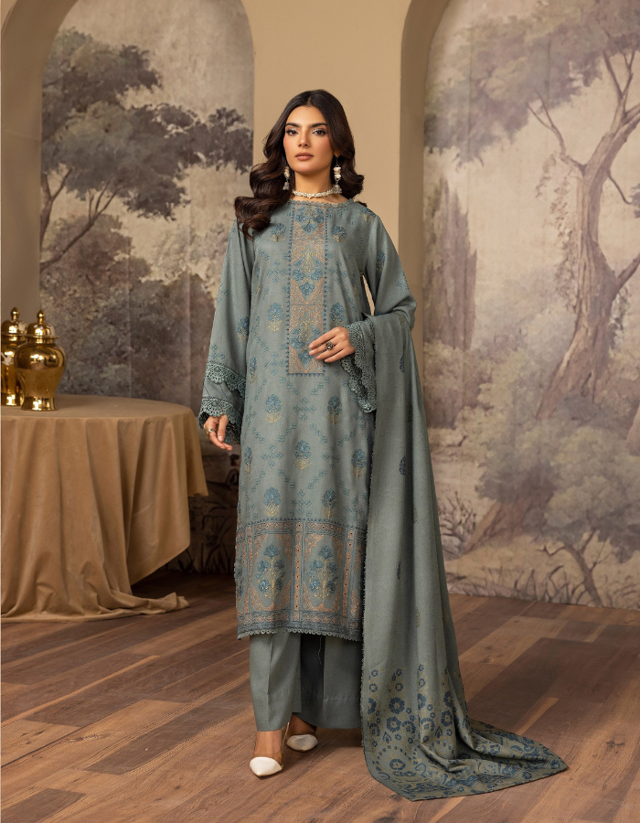 Dastoor Embroidered Karandi Collection by Khoobsurat  D-302