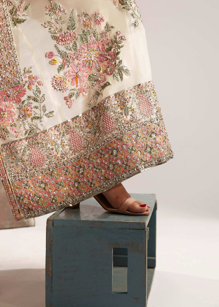 Hussain Rehar Sequins Embroidered Unstitched 3PC Wedding Collection – 2388