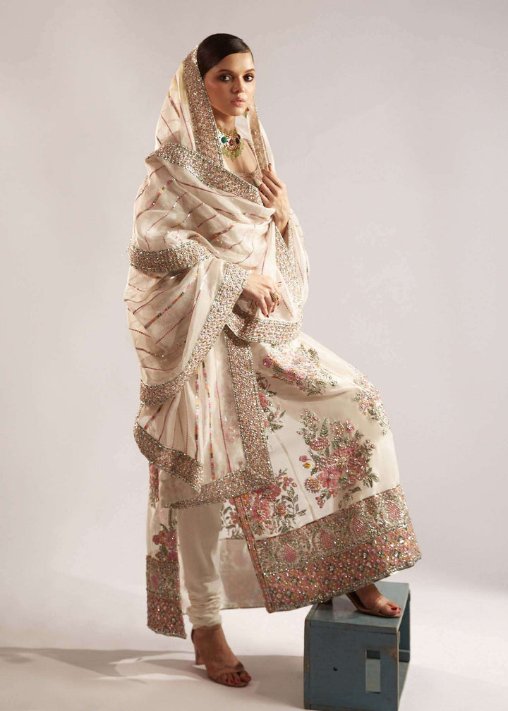 Hussain Rehar Sequins Embroidered Unstitched 3PC Wedding Collection – 2388