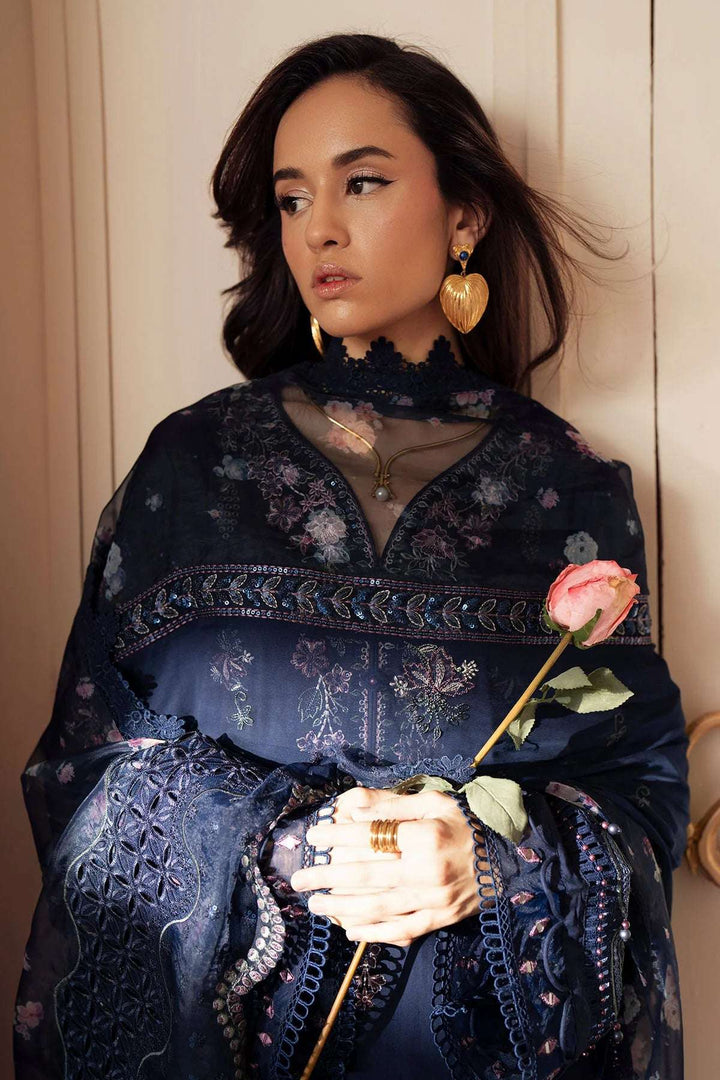 Nureh 3Pc Embroidered Lawn Suit with Chiffon Dupatta | FE-09