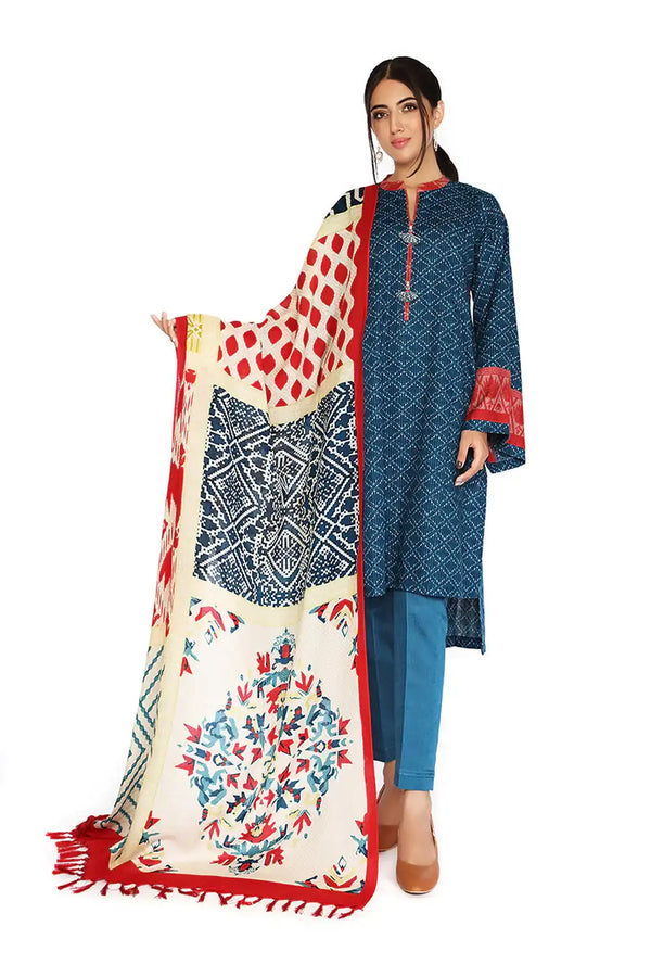 Nishat 3Pc Printed Khaddar Suite  | 42105010-R