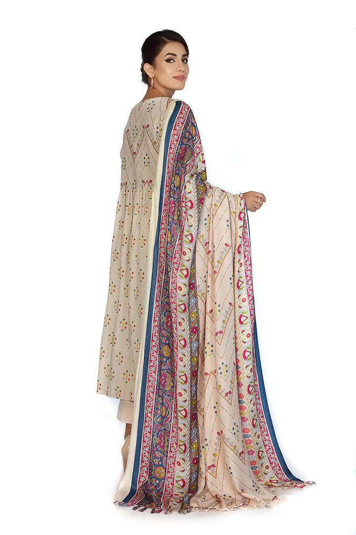 Nishat 3Pc Printed Khaddar Suite  | 42105072-R