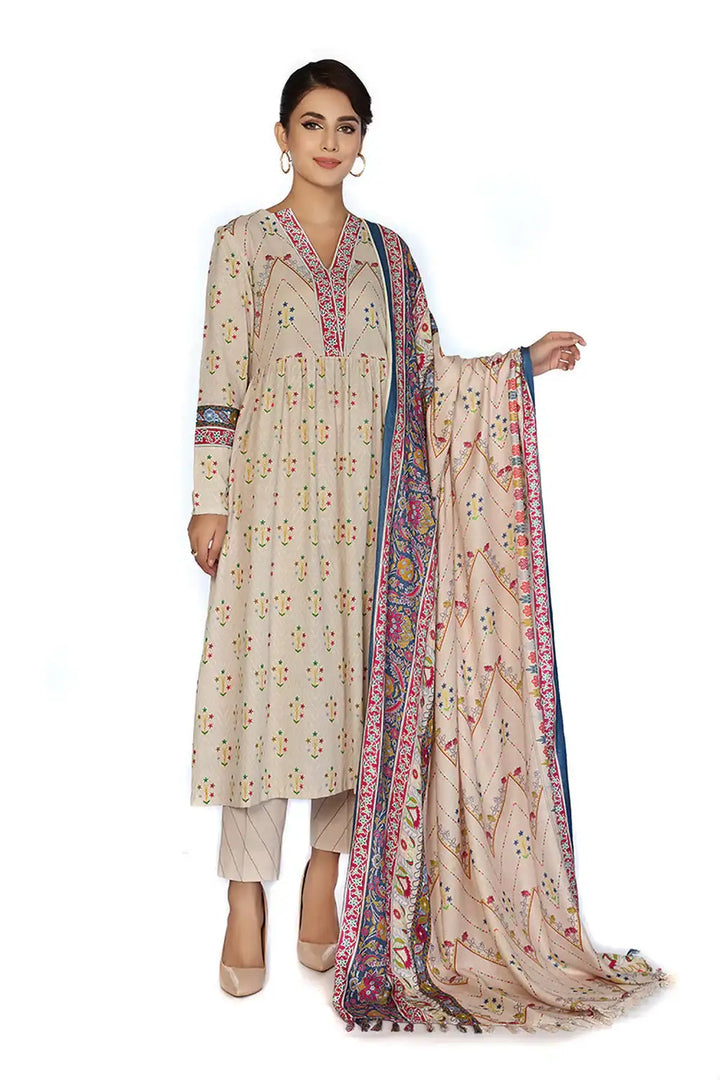 Nishat 3Pc Printed Khaddar Suite  | 42105072-R