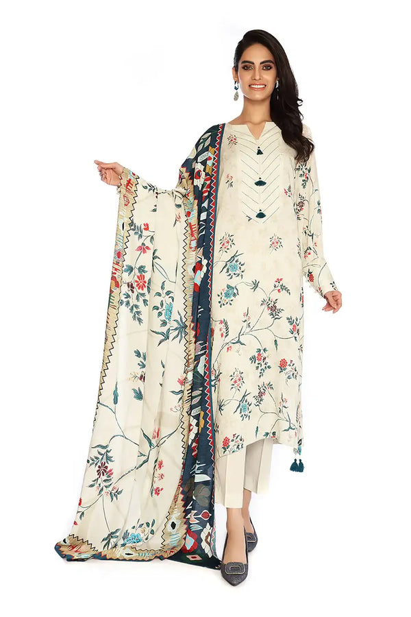 Nishat 3Pc Printed Khaddar Suite  | 42105118-R
