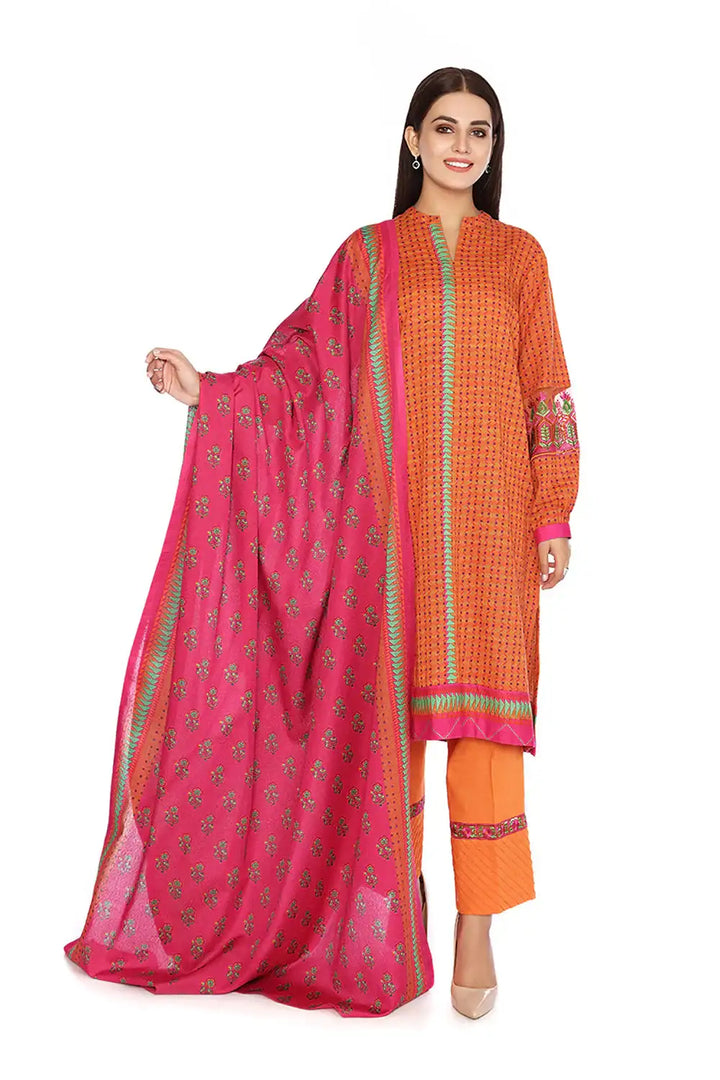 Nishat 3Pc Printed Khaddar Suite  | 42105122-R