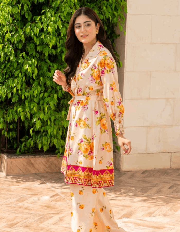 Raabi Winter Exclusive Doria Linen 2PC Digital Printed Suit