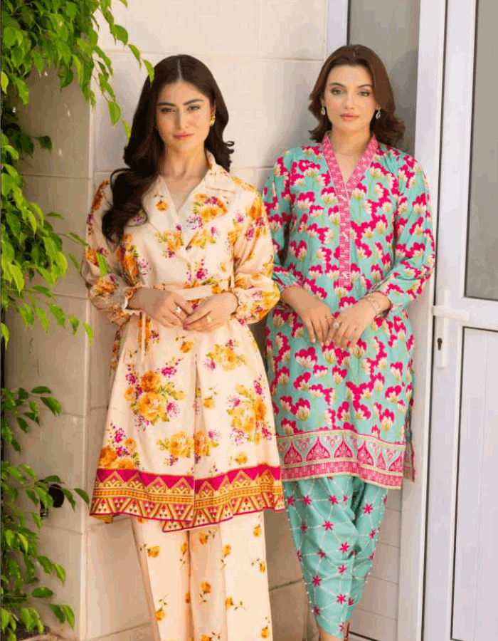 Raabi Winter Exclusive Doria Linen 2PC Digital Printed Suit