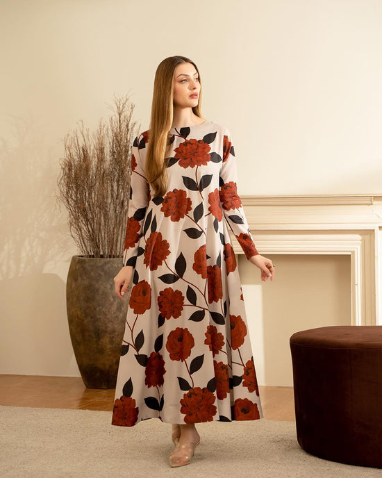 Rubab Closet's 2PC Winter Digital Printed Silk - 856