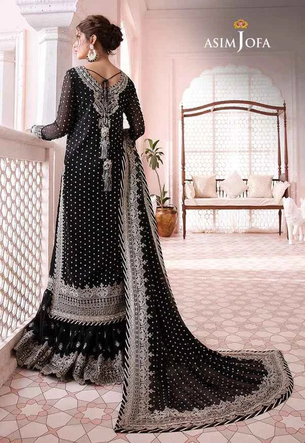Asim Jofa Chandani Luxury Chiffon Embroidered Unstitched Suit