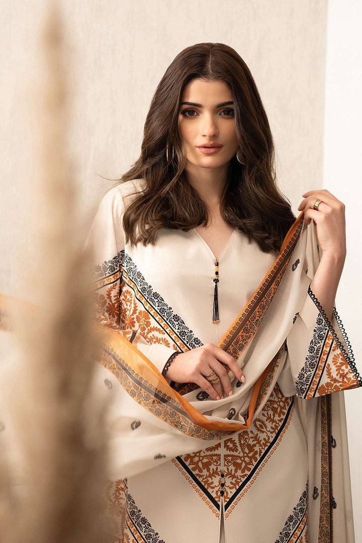 Rubab Closet's 2PC Winter Digital Printed Silk - 851